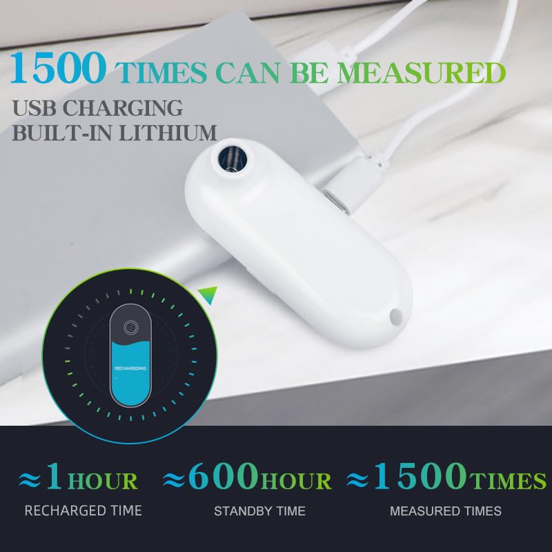aloway Rechargeable Medical Forehead Thermometer for Adults and Children Black Non-Contact Digital Thermometer with Fast 1-Second Touchless Reading​ Black - Image 3
